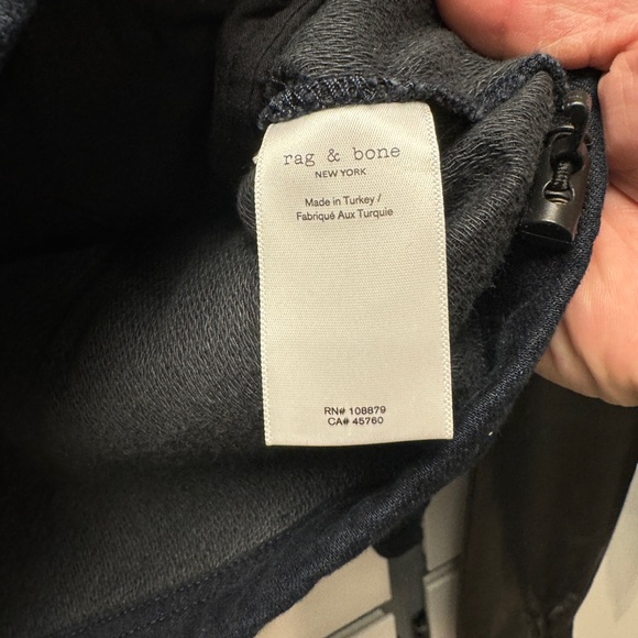 NWT Rag and Bone Dark Rinse Denim Pullover w/hood. Size Medium - Picture 3 of 4